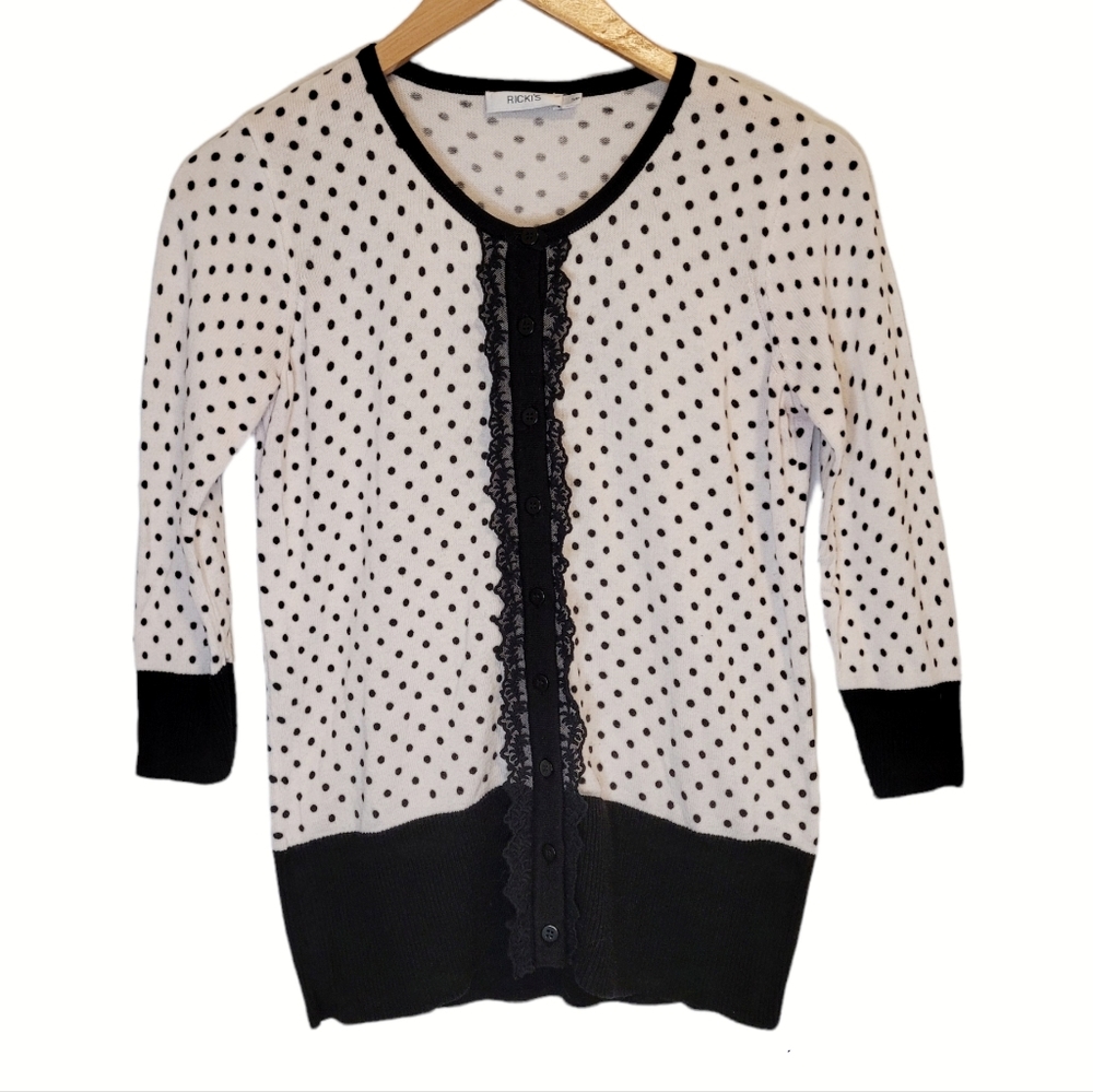 Ricki's Polka Dot Lace Cardigan (Small)